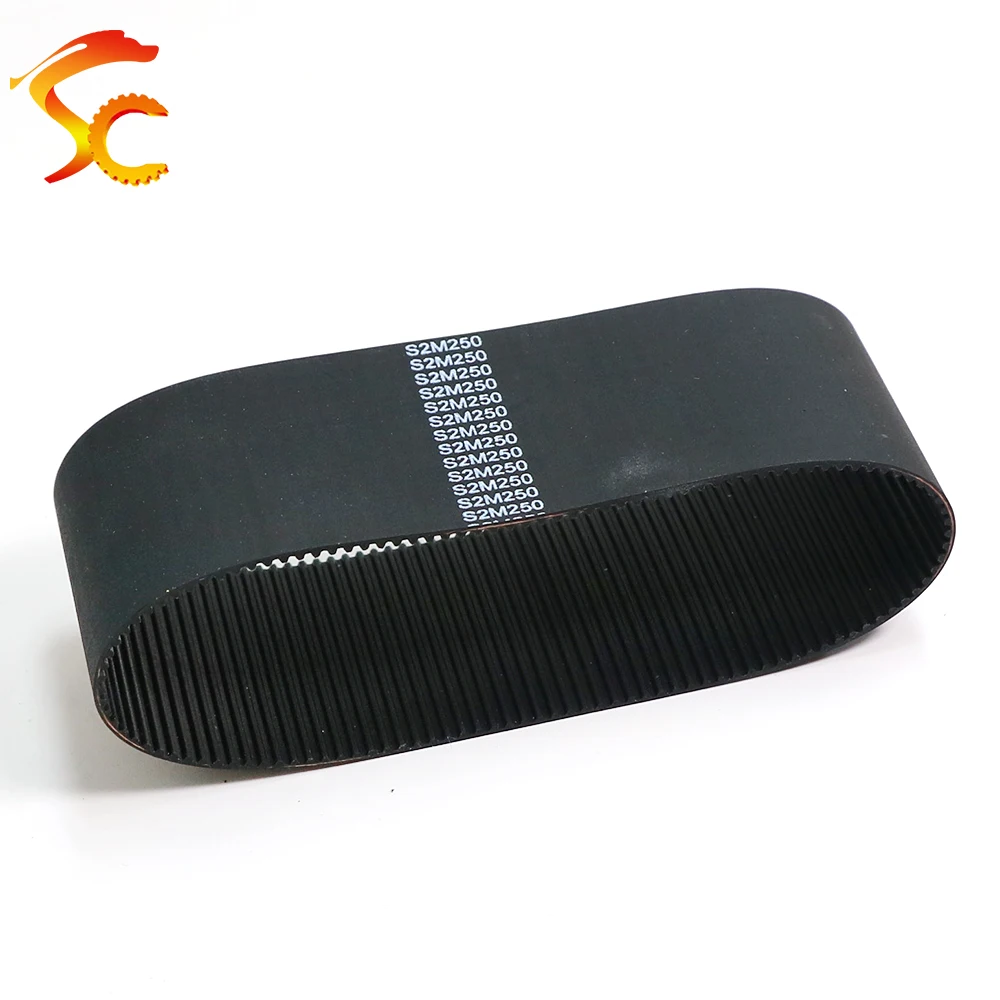 ONEFIRE S2M Timing belt Pitch length 242/246/250/260/262mm Width 6/9/10/15mm STPD 2M Rubber Synchronous belt