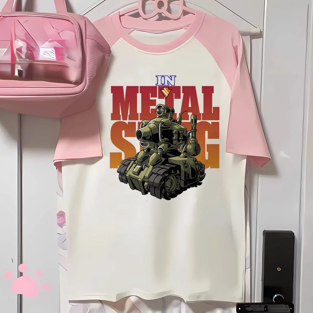 Metal Slug tshirt women blend casual wear funny tshirt female anime harajuku clothes