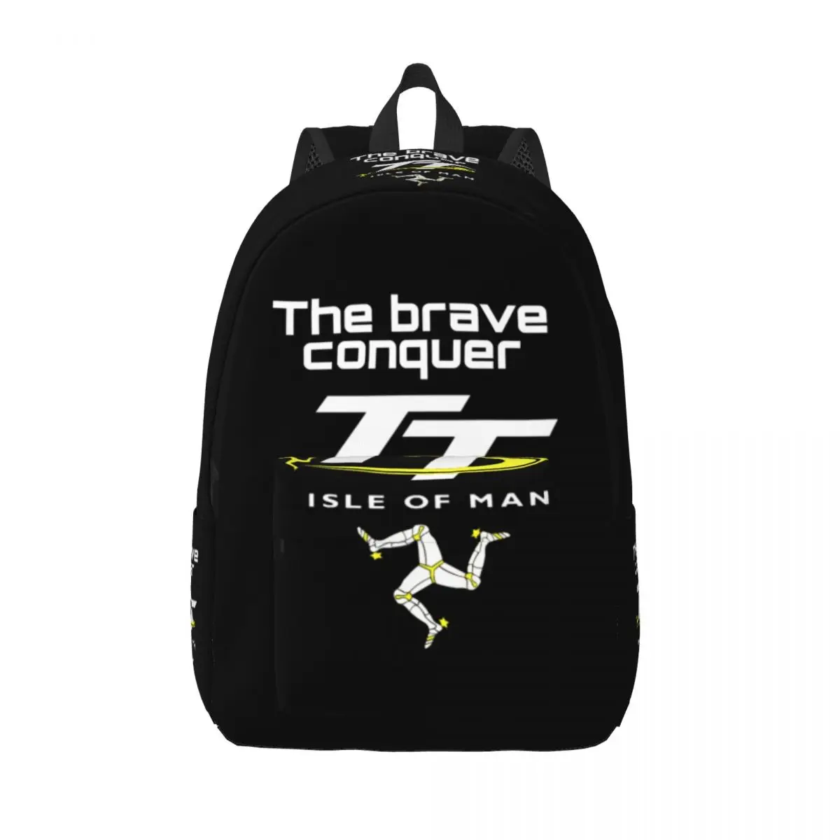 

Isle Of Man TT Travel Canvas Backpack Men Women School Laptop Bookbag College Student Daypack Bags