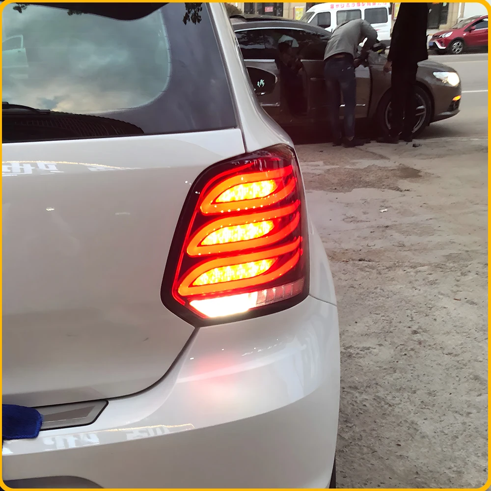 Upgrade Dynamic Auto LED Taillight Assembly For VW Polo 2011-2018 Car Accessories Tools Sequential Turn Signal Plug and Play