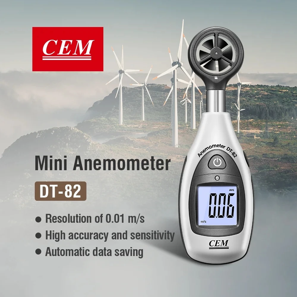 

Professional Anemometer m/s , ft/min, Km/h ,MPH ,Knots Handheld Wind Speed Meter Wind Speed Sensor DT-82