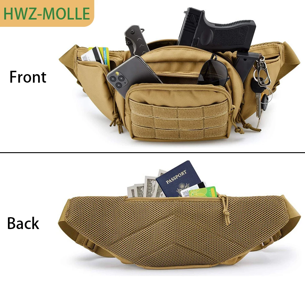 Tactical Molle Fanny Pack Wais - Edc Concealed Carry Fanny Pack ulasan dan harga