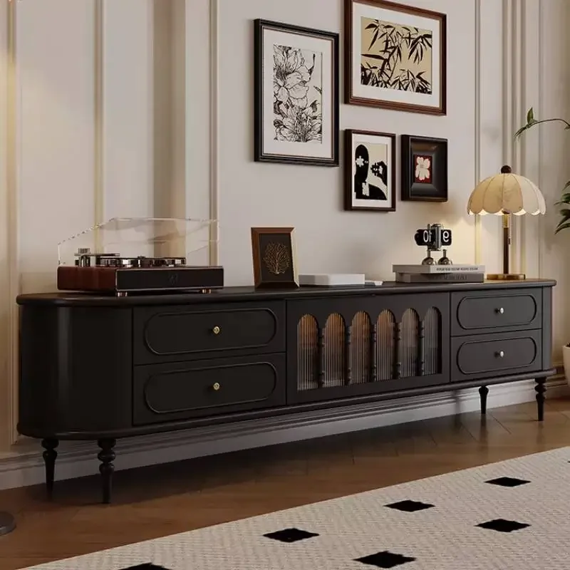 Classic Wooden Durable Refined Tv Cabinet Distinctive Modern Rustic White Compact Tv Cabinet Mueble Sala Entertainment Furniture