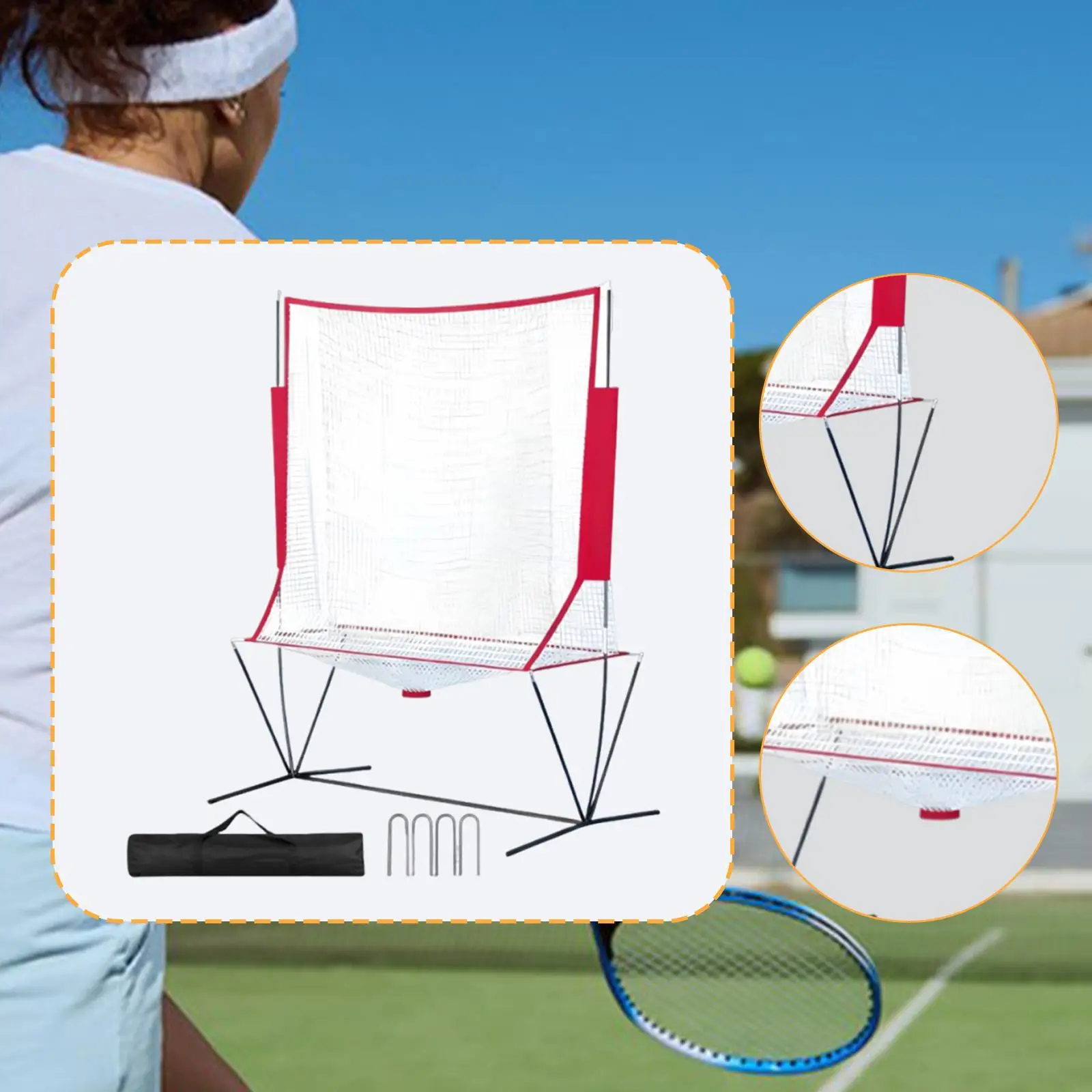 Tennis Ball Recycling Net Versatile Easy to Install Sport Training Netting Tennis Ball Return Net for Garden Outdoor Backyard