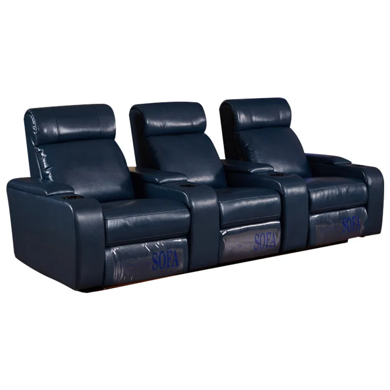 

Electric function sofa bed, living room Italian minimalist leather sofa