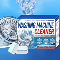 Washing Machine Cleaner Tablets Deep Cleaning Tablets for Washing Machines Safe Deodorizer Cleans Inside Drum Laundry Tub Seal