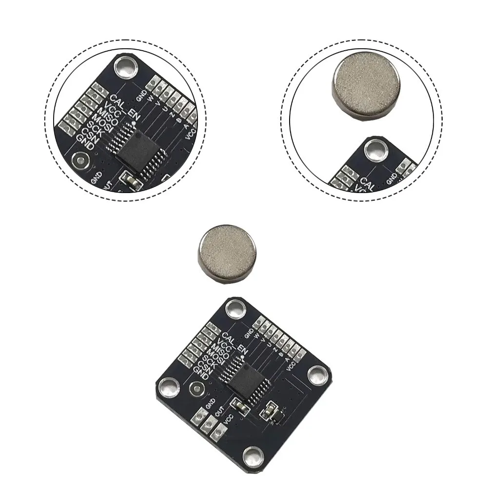 MT6835 Magnetic Encoder 21 Bit Resolution For Brushless Motor For Amr Sensor With For Spi For Pwm For Abz For Uvw Output
