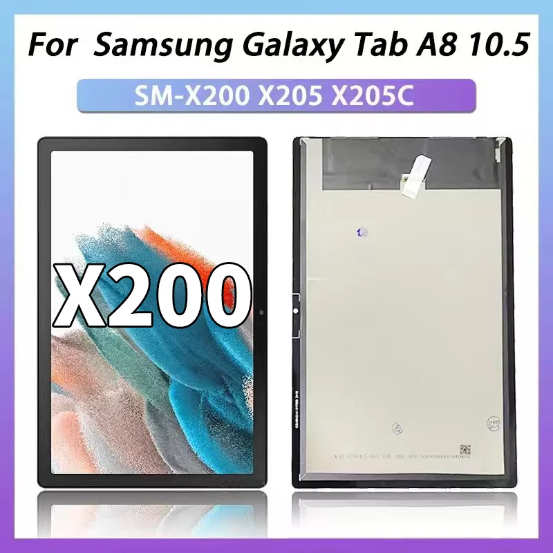 Tested LCD For Samsung  Tab A8 10.5 (2021) Wi-Fi SM-X200 LTE SM-X205 LCD Display Touch Screen Digitizer Assembly