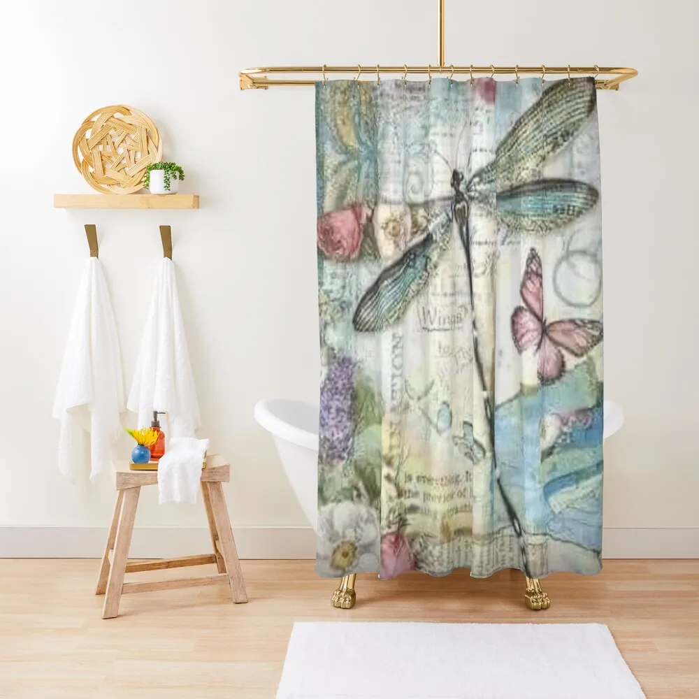 

DRAGONFLY ANGEL Shower Curtain Bathroom Accessories Waterproof Bath And Anti-Mold Waterproof Shower For Shower Curtain