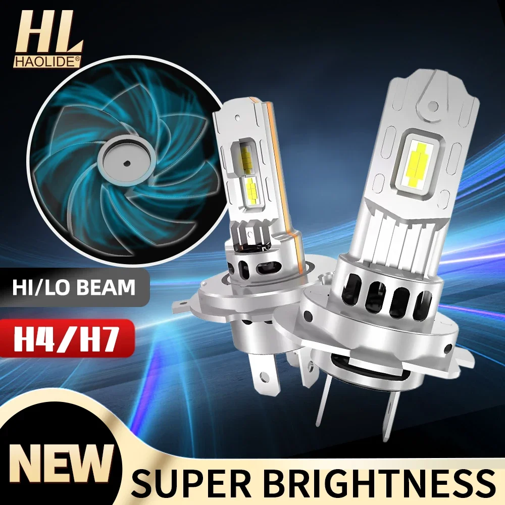 

Светодиодные противотуманные фары HAOLIDE Ultra Bright Plug and Play, лампы H7 H4, 6000K, белый свет, 12В 24В, для автомобильного освещения, IP68, водонепроницаемые