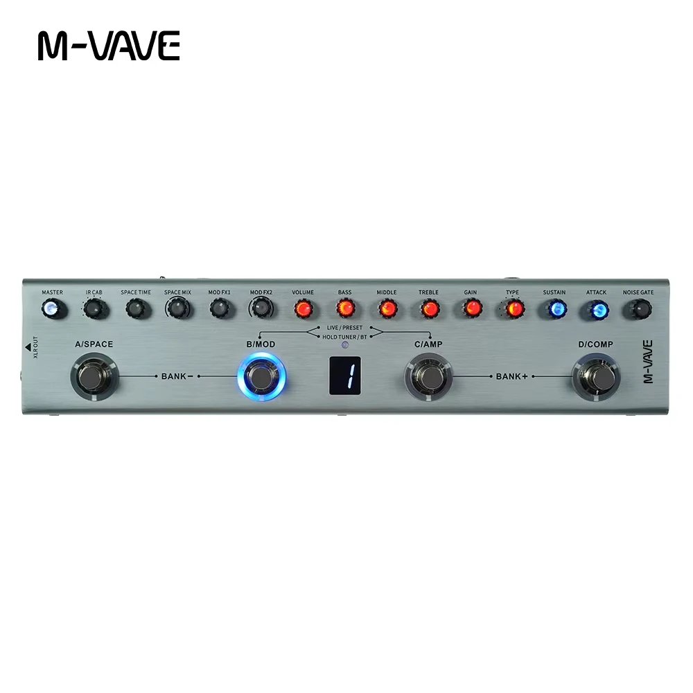 M-VAVE Tank-B/G/MINI Bass Multi-FX Pedal | 36 Presets w/9 Preamp & 8 IR Slots | 3 Mod/Dly/Rvb FX Chains | Type-C Rechargeable image 5