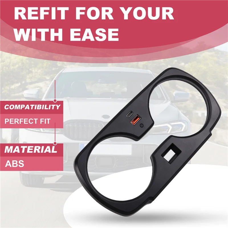 

N26R-11 Colours LED Cup Holder Frame For BMW 3 Series G20 I3 I4 2020-2024 Car Ambient Light Car Interior Mouldings