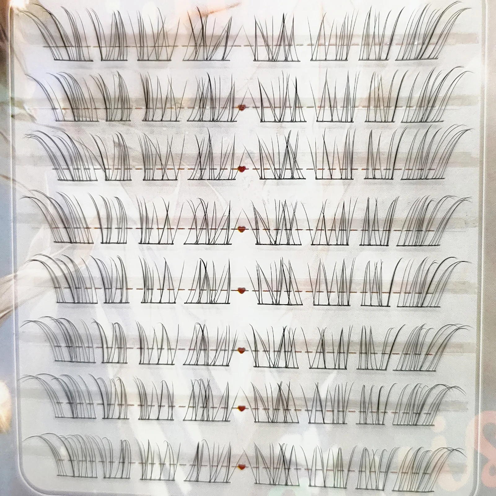 8 linhas efeito 3d cílios postiços individuais mangá autoadesivos estilos de raposas extensão de cílios perfeita para meninas maquiagem dos olhos