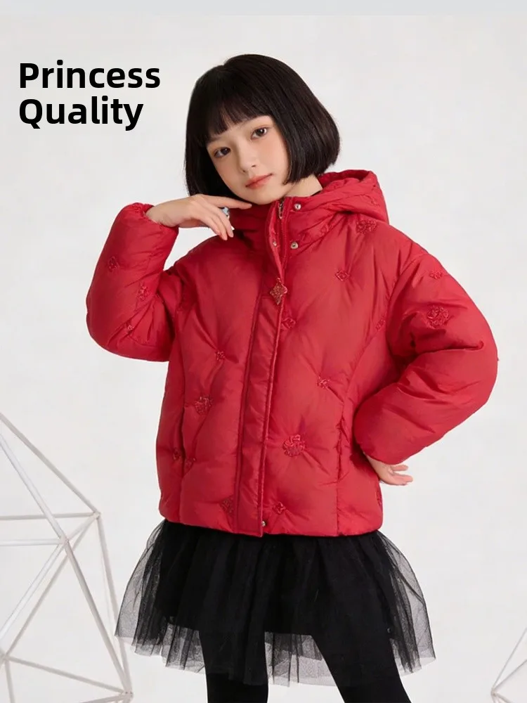 cute-red-three-proof-down-jacket-for-girls-baby-winter-clothes-new-year-style-duck-down-filling-long-sleeve-zipper-round-neck