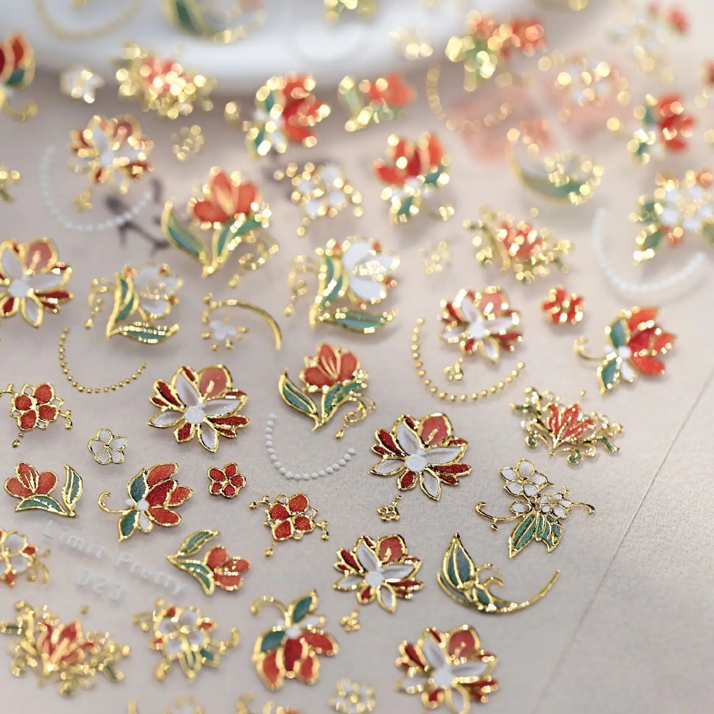 

Хит продаж: 3D-наклейки для ногтей с рельефным цветочным узором в китайском классическом стиле, с изображением распускающих цветов, во французском стиле, водостойкие, самоклеящиеся