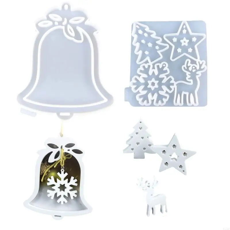 

Рождественские колокольчики подвесные силиконовые плесени плесени плесени плесень