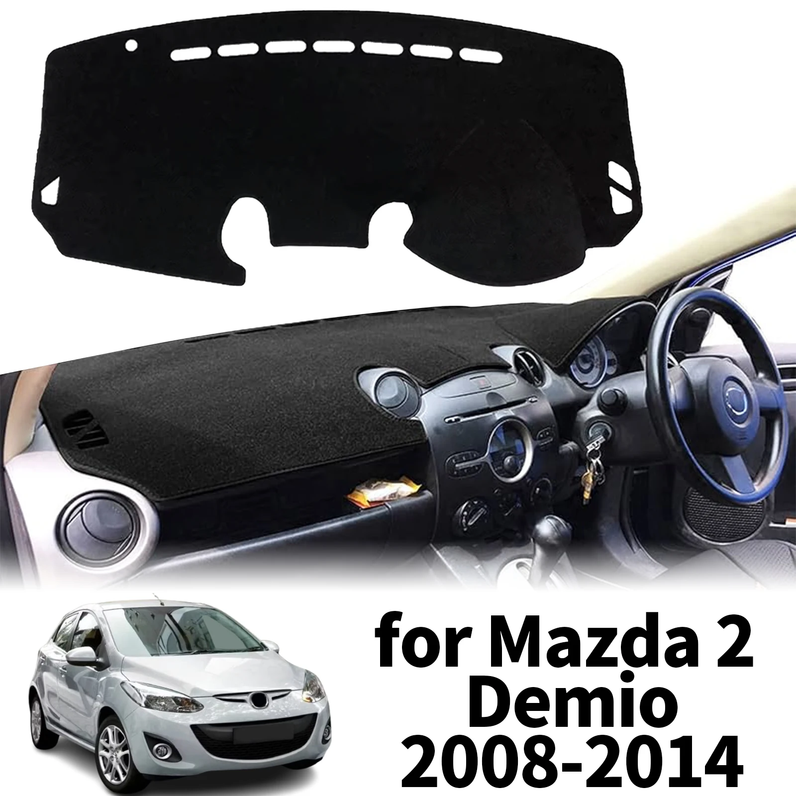 

fit for Mazda 2 DE Demio 2007 2008 2009-2014 Dashmat Dashboard Cover Pad Protective Carpet DashMat Sunshade Car Accessories