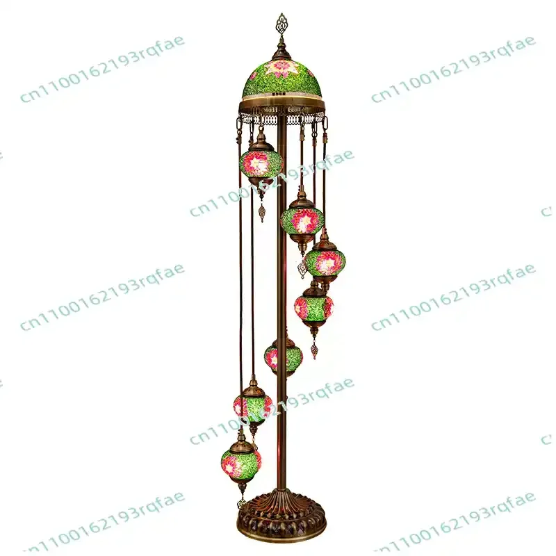 Floor lamp romantic Turkish exotic handmade Xinjiang ethnic style retro living room western dining room bedroom lamp
