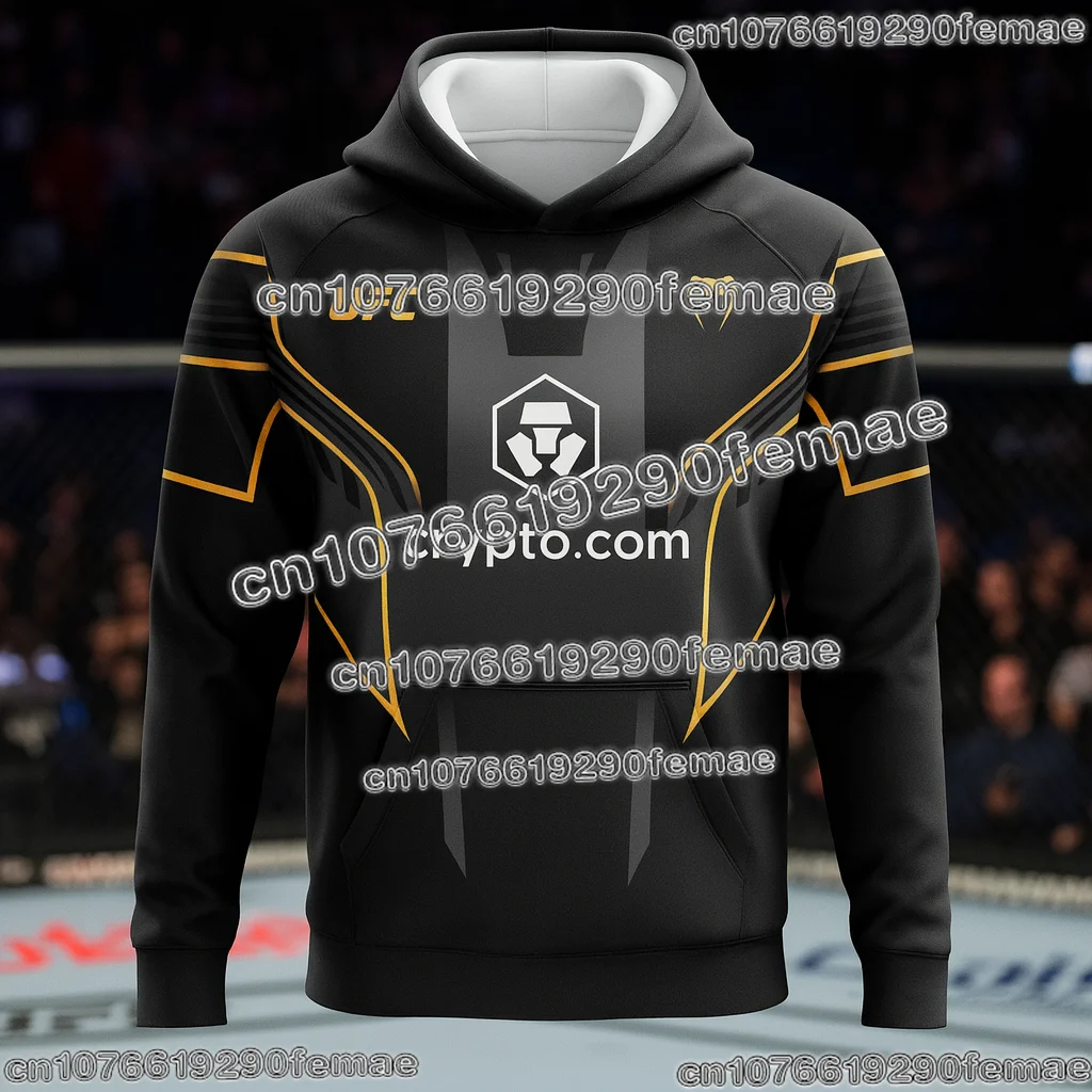 UFC Long Sleeve Hoodie Men’s Training Sweatshirt Boxing MMA Fighting Top Casual Sportswear  Daily Wear Spring Autumn Winter