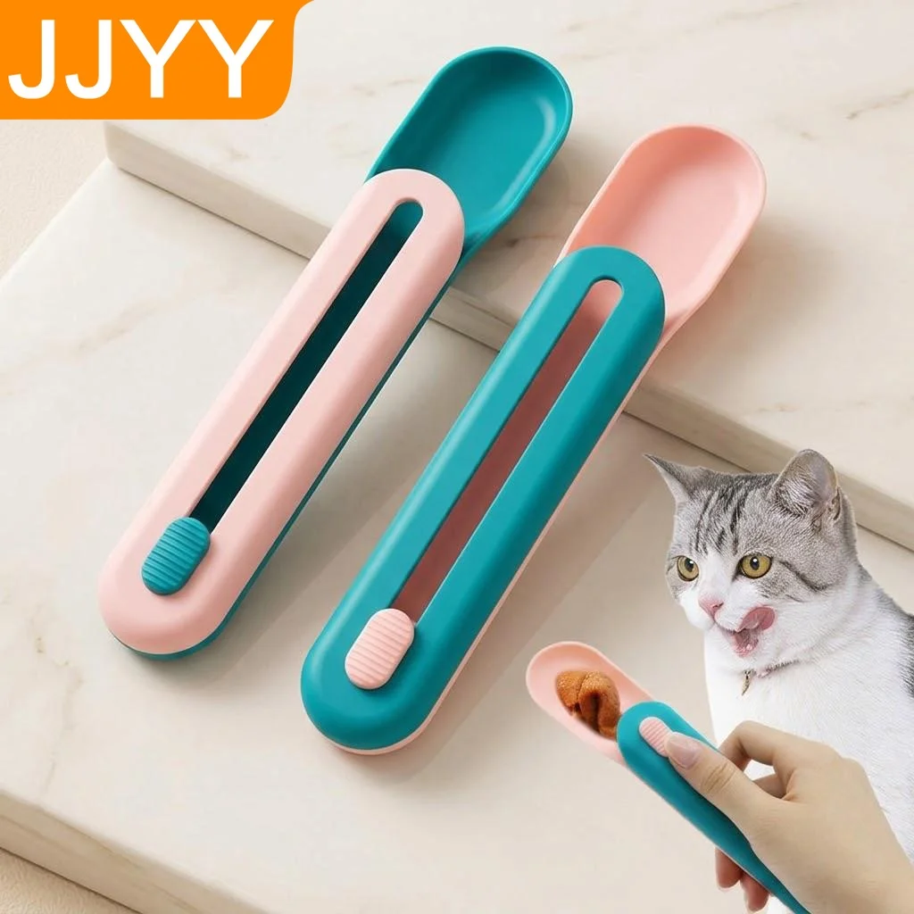 Cat Strips Meat Mash Feeder Scoop Squeezer for Cats High Capacity Cat Food Scoop and Snack Tool Pet Feeding Supplies