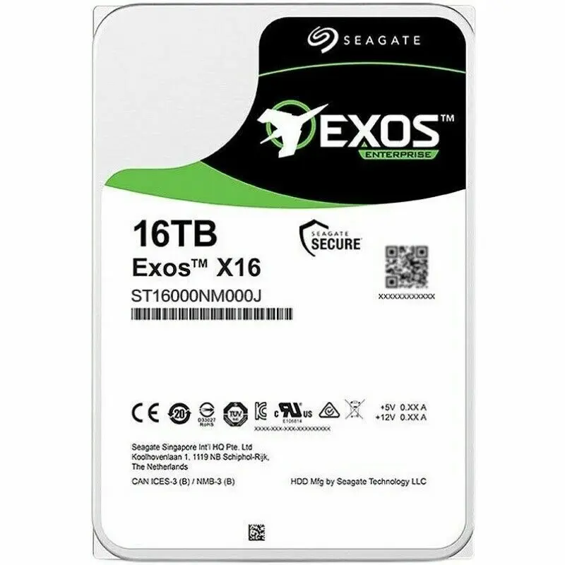 ST16000NM000J For SEAGATE EXOS X18 16TB SATA 6GB/s 7200RPM 256MB 3.5" HDD ENTERPRIES HARD DRIVE For Desktop Server ST16000NM001J