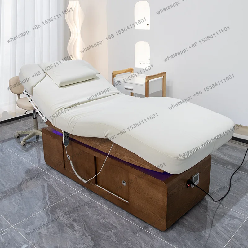 FG Electric Sleep Massage Beds Lash Adjust Tattoo Knead Massage Beds Beauty PU Leather Furniture Mesa De Massagem MHAMC