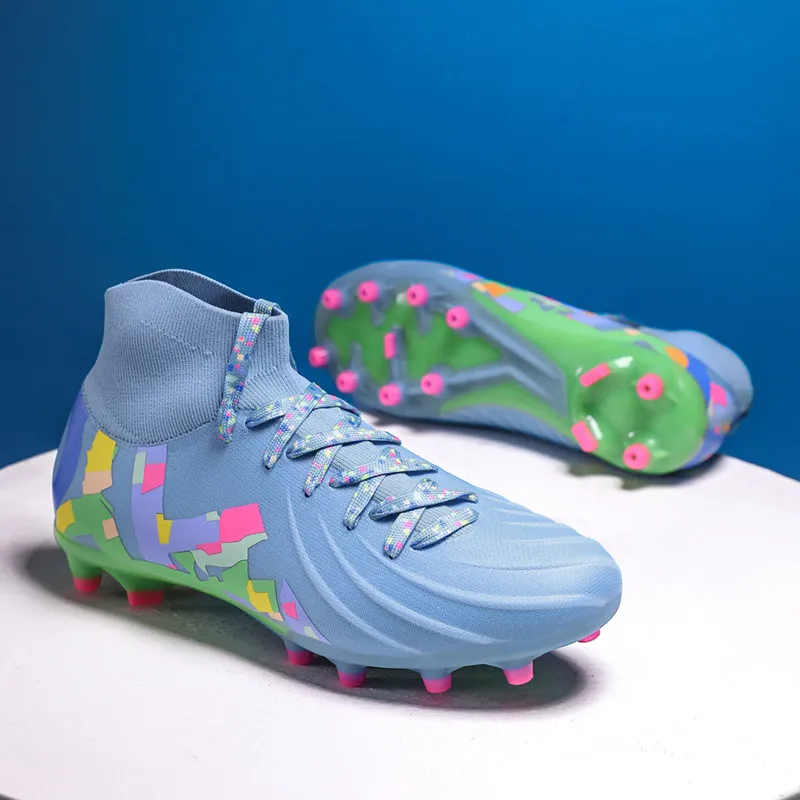 Professional Football Boots Men's Studded Boots Unisex Comfortable All-Purpose Grass Training Football Pitch Sports Shoes