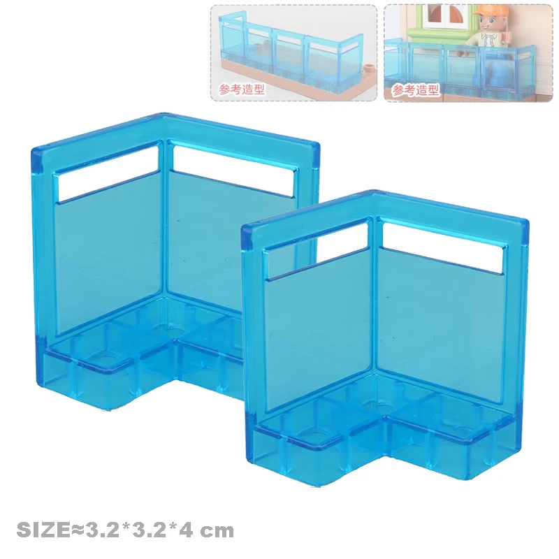 Special Big Building Block New Animal Duplos Bricks Accessories Wall Fence Furniture Houses Scene Model Assemble Children Toys