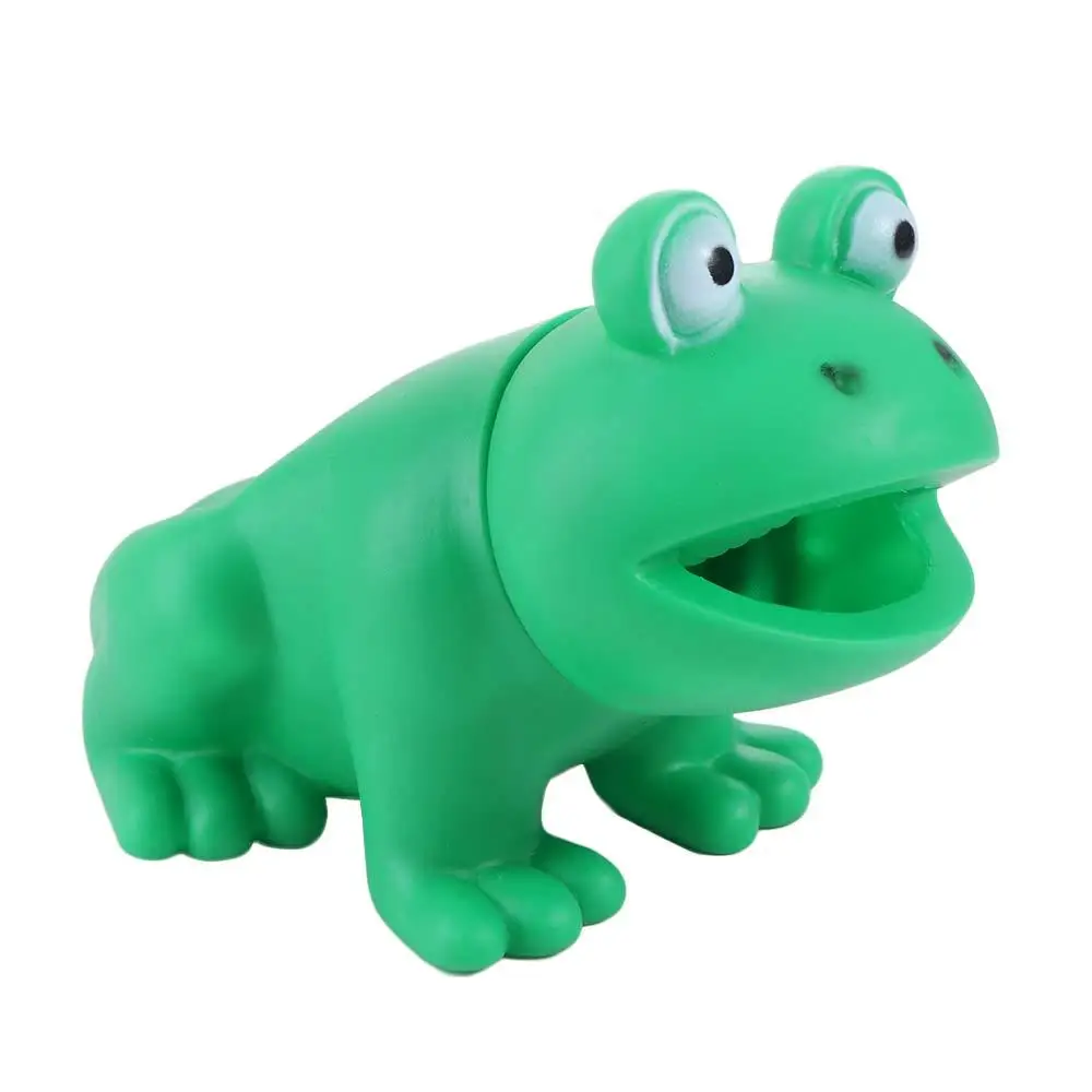 Jouet de simulation de grenouille en PVC, modèle de grenouille à presser, collection de passe-temps, jeux interactifs, jouet de parodie animal de dessin animé