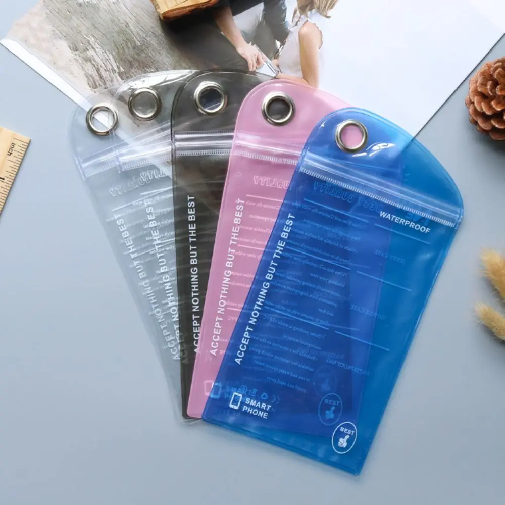 

5pcs Thicken Swimming Waterproof Bag with Hang Hole Transparent Mobile Phone Waterproof Bag Portable for 5.5 inch Mobile Phone