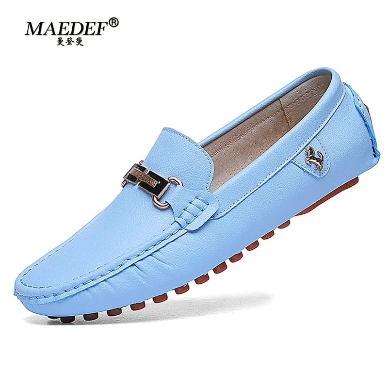 MAEDEF Men\'s Loafers 2024 Spring Autumn Fashion Shoes Men Classic Brand High Quality Leather Comfy Drive Shoes Boat Casual Shoes