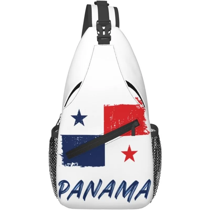 

Panama Flag Sports Chest Bag Crossbody Bag Stylish And Durable Casual Multifunctional Chest Bag Perfect for Outdoor Activities
