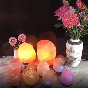 Buntes Himalaya -Kristallstein natürliche Salzlampe, USB -LED -Nachtlicht, Tischlava -Lampe, Schlafzimmer, Kopfteil, Bad, Wohnkultur 12 Hauptverkäufe Luminaria Himalaya -Salz - №6