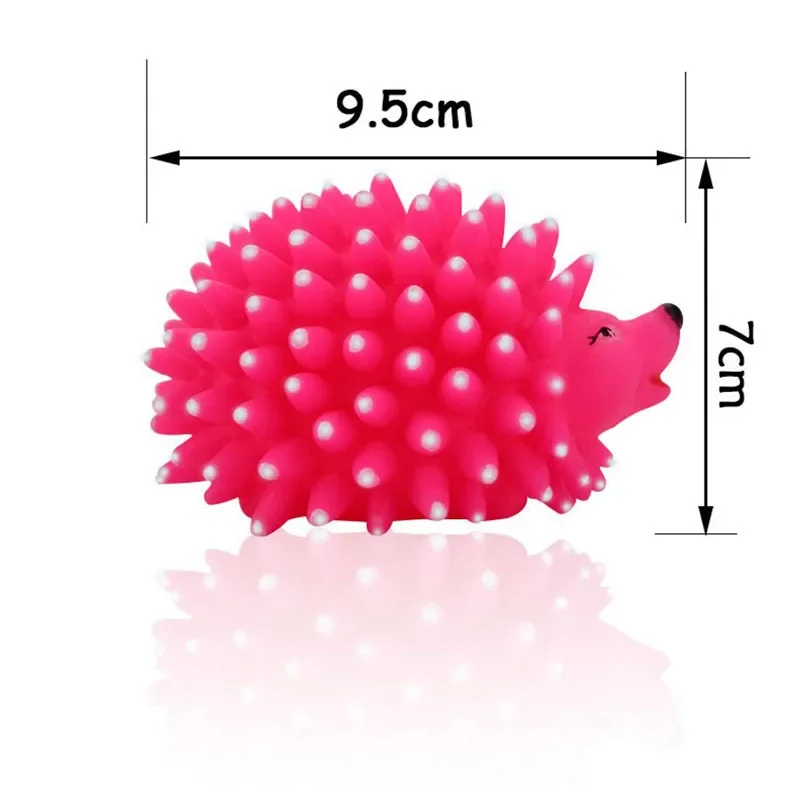 9.5cm Length Puppy Dog Squeaky Chew Toys for Dogs Hedgehog Shape Pet Dog Toys Puppy Squeaker Ball Funny Toys