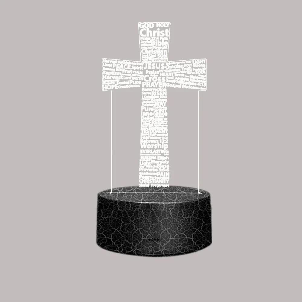 1PC trim panel Christ Cross Family Church Prayer Decoration ChurchLuminous Lighting Souvenir