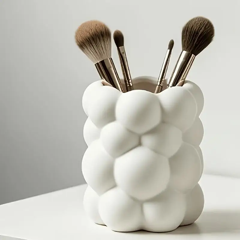 3D Printed Desk Storage Box Cloud-shaped Nordic Style Pencil Holder Ornaments Decoration Makeup Brush Storage Office Desktop