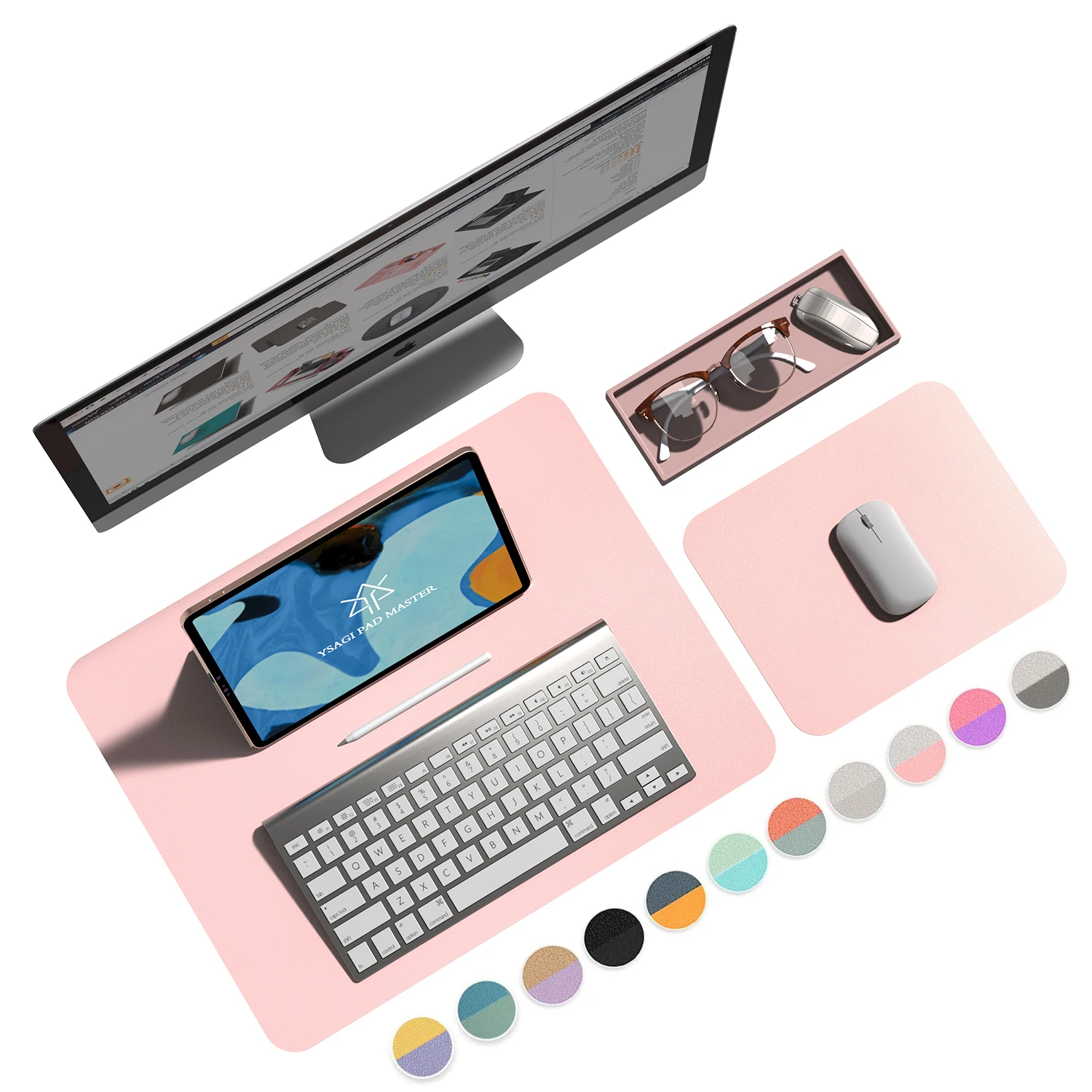 

Офисный коврик для мыши, водонепроницаемый двойной кожаный настольный коврик для мыши, коврик для мыши 40X35 см