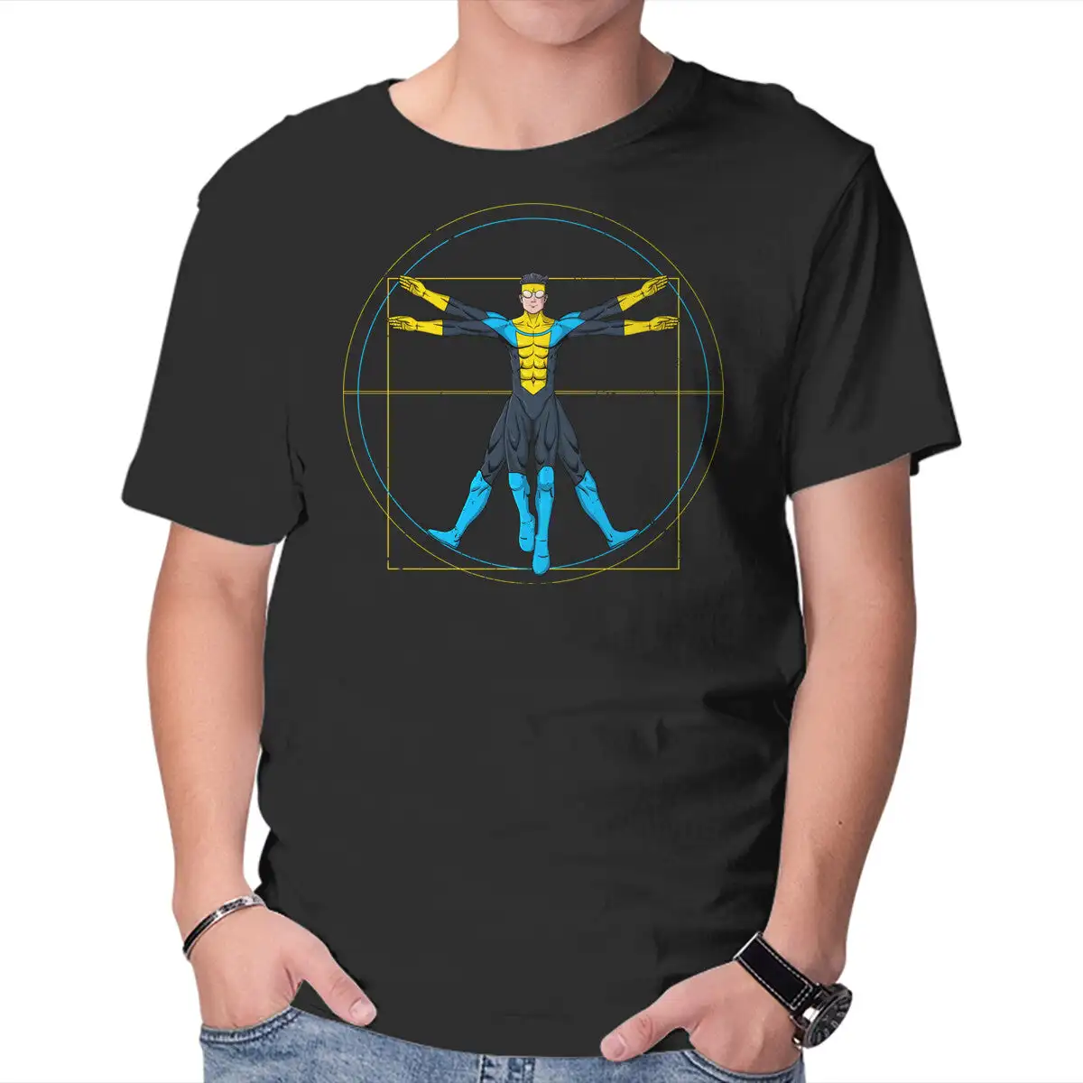 Vitruvian Invincible Anime Graphic T-shirts For Men Clothing Women Short Sleeve Tees Vintage High Quality 100%Cotton