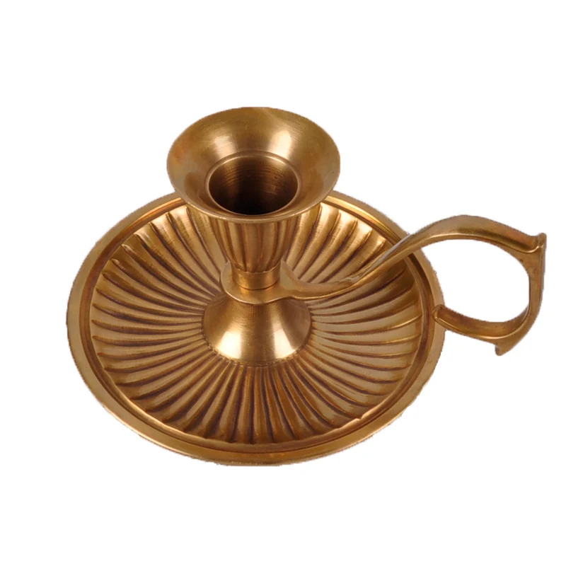 

Brass pure copper all copper simple ribbon bundle small candle holder jewelry storage plate ornament