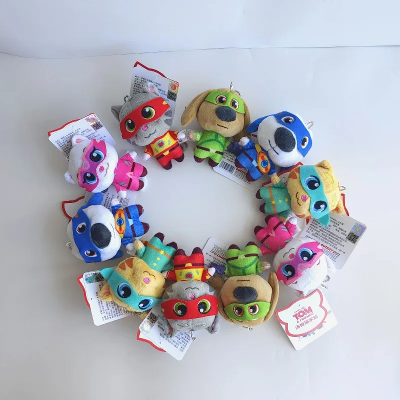 新しいスタイルのかわいい10cmトーキング・トム・キャットぬいぐるみヒーロー隊ドールキーホルダーペンダントデコレーションバックパックおもちゃ女の子の誕生日プレゼント