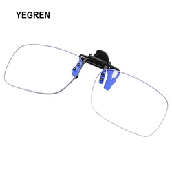 Ultra-light Clip Presbyopic Glasses Reading Glasses Flip Up Down Rimless Magnifying Glasses Lens With Clip +1.0 +1.5 +2.0 +2.5