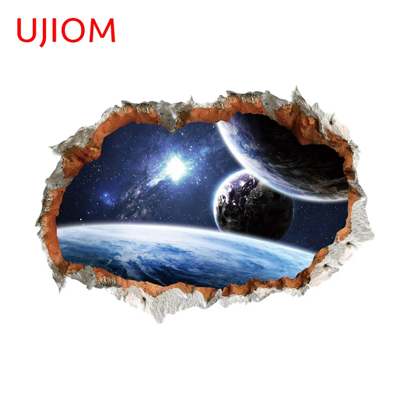 UJIOM 13cm X 9.1cm 3D Wall Decals Sunscreen Vinyl Stickers Room Decal Floor Windows Balcony Dress Up Dining Room Lift Decoration