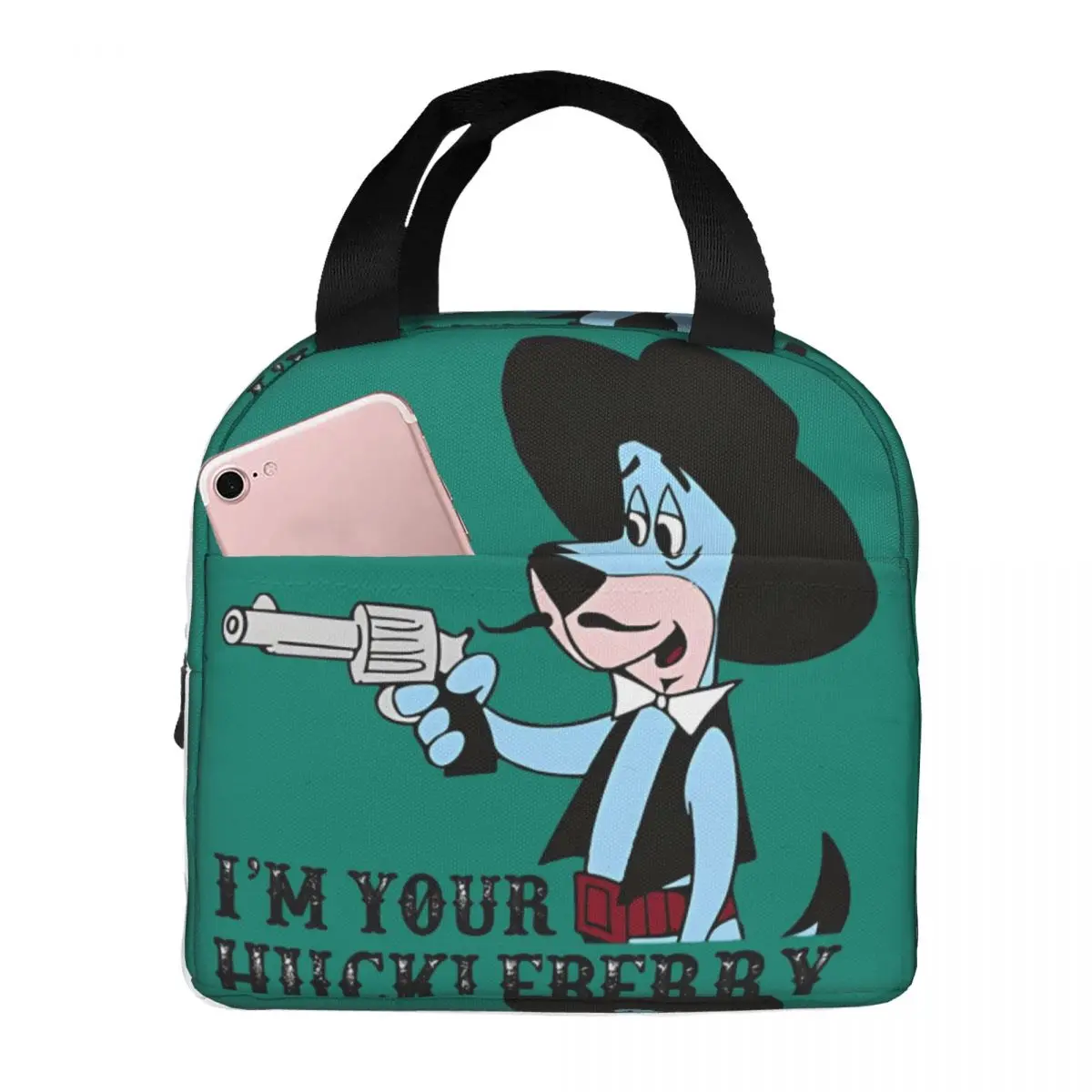 Picnic Gun Durable Waterproof Cooler H-Huckleberry Hound Show Hand Bag For Kid Lunch Box Bag