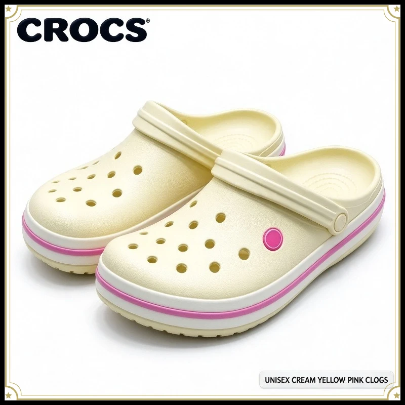 Crocs New Men's and Women's Hole Shoes Couple Outdoor Non-slip Beach Shoes Bag Head Slippers Thick-soled EVA Soft-soled Sandals