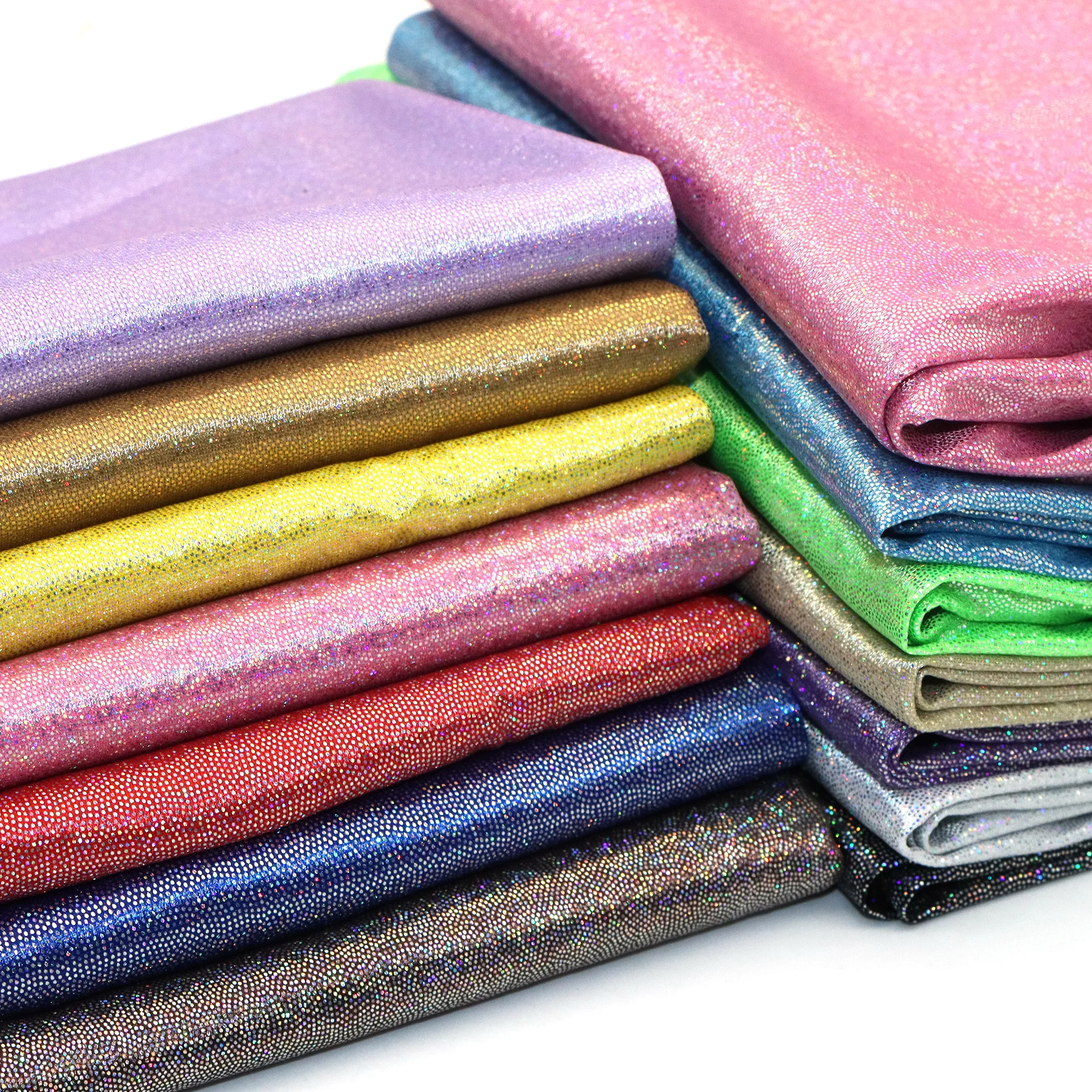 Pre-cut 1pc Laser Magic Iridescent Glitter Laser Bronzing Polyester Knit Fabric | 59x19.68 inch (150x50cm) Precut