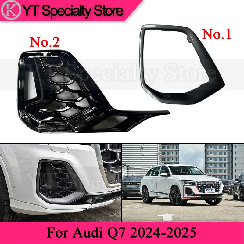 

Kamshing Front Bumper Foglight Frame For Audi Q7 2024-2025 Front Bumper Grille Foglamp Cover