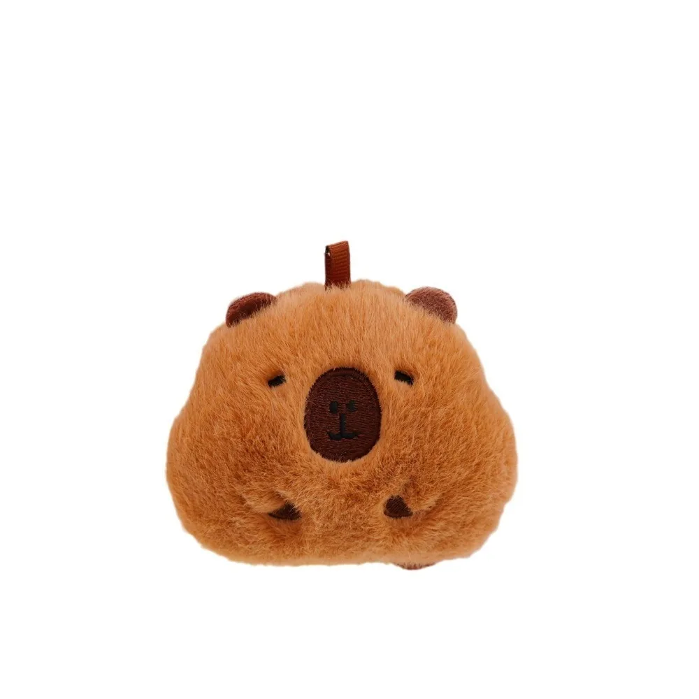 Porte-clés en peluche Capybara, dessin animé Kawaii, jouets en peluche doux, pendentif Capybara, accessoires de cartable, décor de sac à dos Mini Capybara