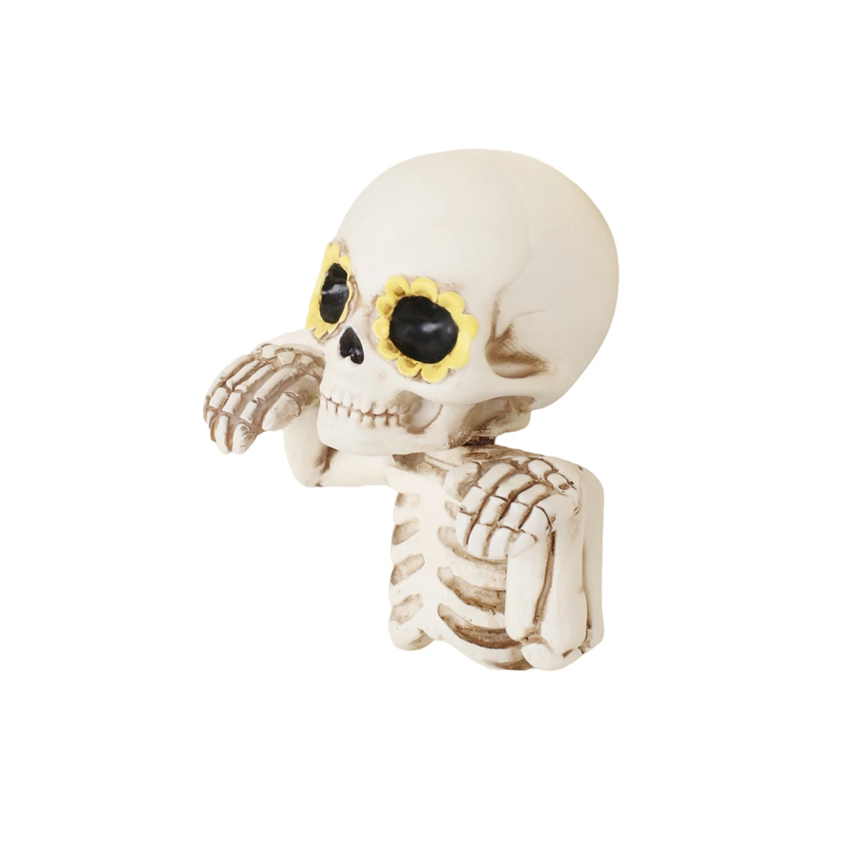 Gothic Half Body Skeleton Climbing Flower Pot Pendant Halloween Garden Bonsai Statue Creative Desktop Decoration Soft Design