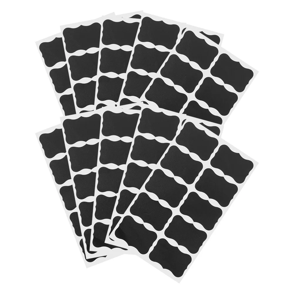

200pcs Blackboard Stickers Bottle Labels Chalkboard Erasable Decorative Containers Jars Reusable PVC Material Self Adhesive