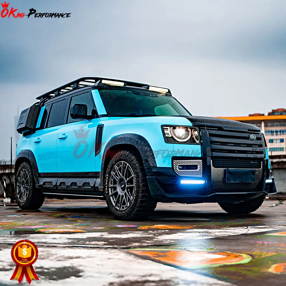 Oking Style Dry Carbon Fiber Wide Body Kit for Land Rover Defender for Land Rover Defender 110 90